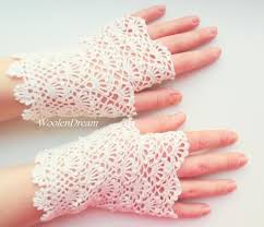 With smaller hook, ch 12. Milk White Bridal Gloves Wedding Fingerless Gloves Crochet Lace Vintage Summer Gloves Victorian Lace Mitts Women S Gloves Bridesmaid Gift Crochet Gloves Pattern Lace Fingerless Gloves Crochet Fingerless Gloves