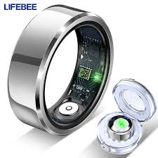Smart Ring for Men and Women Black Size 10 Fitness Tracker