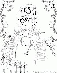 In the coloring book for kids, each week of advent is assigned a virtue god wants to teach us: Baby Jesus Is Our Savior Coloring Page For Advent Free Coloring Library