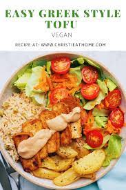 Greek Tofu Vegan Easy Recipe Christie At Home Recipe Vegan Greek Tofu Recipes Vegan Recipes