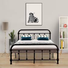 Buy top selling products like baxton studio mars full tufted upholstered headboard in beige and pulaski full/queen upholstered panel headboard in beige. Jaxpety Full Size Metal Bed Frame W Headboard Footboard Platform Bed Frame Iron Art Mattress Foundation Base