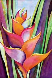 Pin By Lili On Watercolor Flowers Tropical Painting Flower Painting Tropical Art