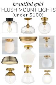 For a contemporary aesthetic, look for flush mount fixtures with a classic design and opal white. Affordable Gold Flush Mount Lights Under 100 Love Renovations Flush Mount Lights Gold Flush Mount Light Flush Mount Ceiling Lights