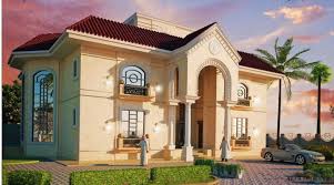 مخطط الفيلا رقم التصميم Y1 من مبادرة بيتى 984 متر مربع 5 غرف نوم Arab Arch Facade House Family House Plans Square House Plans