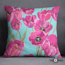 Unparalled comfort helps you sleep better & longer. Pink Poppy And Turquoise Throw Pillow Ink And Rags