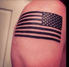 Simple Black American Flag Tattoo Flag Tattoo Subdued Reversed Tattoos American Flag Tattoo Army Tattoos