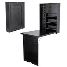 Bureau mural rabattable enfant brenta. Costway Table Murale Rabattable Bureau Mural Pliable Gain De Place Avec Ardoise De Rangement Etagere Integree En Mdf Noir 82x16x60cm Cdiscount Maison