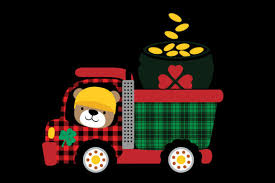 Download St Patrick S Day Bear Dump Truck Clipart Graphic By Sunandmoon Creative Fabrica SVG Cut Files