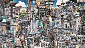 See more ideas about anime background, anime, trippy backgrounds. Hd Wallpaper Multicolored Painting Future City Illustration Anime Cityscape Wallpaper Flare