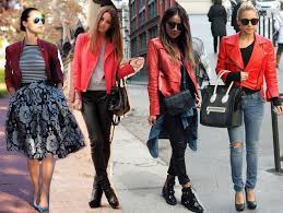 Pin By Makobue Musa On Leather Jacket Wearing Red Fashion Biker Jacket