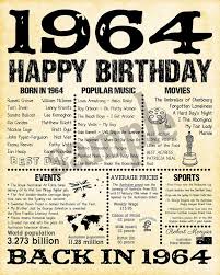 56th Birthday 1964 Birthday Gift Back In 1964 Australia Etsy 1964 Birthday Happy 55th Birthday 56th Birthday