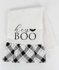 Black And White Checkered Dish Towels Love This White Black Plaid Hey Boo Dish Towel On Zulily Zulilyfinds In 2020 White And Black Black Plaid Trendy