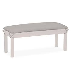 The polyester surely has a longer time period in usage because it is wrinkle, fade and stain resistance. Universal Dining Bench Cushion Pottery Barn