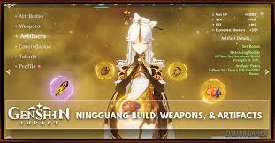 This bolt can bounce between enemies a maximum of 4 times. Ningguang Build Weapons Artifacts Genshin Impact Zilliongamer