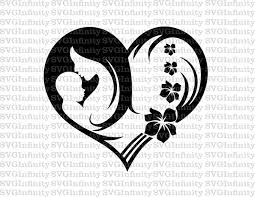 Heart Mom And Baby Svg Love Forever Svg Mother And Child Etsy