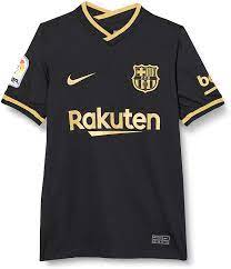 Fc barcelona football shirt in stadium version. Amazon Com Nike Fc Barcelona Away Youth Stadium Soccer Jersey 2020 21 Xs Black Gold Clothing