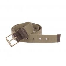 Boutique fermée durant les horaires classiques. Ceinture L Aiglon En Toile Vert Kaki Et Cuir De Vachette Marron A Boucle A Ardillon Rue Des Hommes