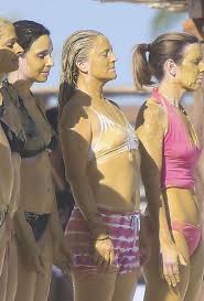 Wet & Wild! Drew Barrymore Flashes Her Nipples In See-Through Bikini Top