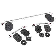 Weight Training Dumbbells And Bars Kit 50 Kg Domyos By Decathlon