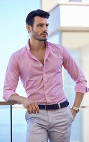 Business Casual Summer Outfit Inspiration With A Pink Button Up Shirt With Rolled Up Sleeves Watch W Mens Casual Outfits Mens Fashion Casual Outfits Men Casual