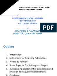 Read on to find out. Presentation At Udsm Women Leaders 2020 By Dr Pendo Qab Academic Journal Lecturer