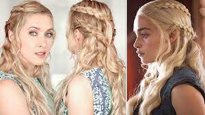 Game Of Thrones Hair Tutorial Khaleesi Daenerys Braid Hairstyle Braided Hairstyles Hair Tutorial Khaleesi Hair