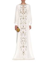 oscar de la renta caftan silk gown clothes design fashion