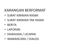 Berikut dikongsikan contoh surat kiriman rasmi beserta format buat panduan mereka yang memerlukannya termasuk ibu bapa dan pelajar. Karangan Berformat Surat Kiriman Rasmi Surat Kiriman Tak Rasmi Berita Ppt Download