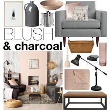 Gorgeous canvases and framed prints make a striking addition, while large pieces complement your garden space, along with stylish planters. Blush Charcoal Created By Emmy On Polyvore Living Room Grey Living Room Decor New Living Room