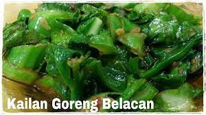 Sekarang kita masuk bab resepi yang telah saya sediakan minggu lepas. Resepi Sedap Memikat Suami 39 Kailan Goreng Belacan Bahan Bahan 2 Batang Sayur Kailan 2 Biji Cili Merah Dikisar 5 Biji Cili Padi Dikisar 1 Inci Belacan Dikisar 3 Ulas Bawang Putih Ditumbuk Halus 2 Ulas Bawang