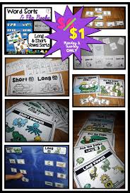 Long Vowel And Short Vowel Sorts Word Sorts Flip Books Characters Flip Book Word Sorts Short Vowel Words