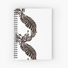 6 stylish 'n' letter tattoo mehndi design | alphabet 'n' tattoo mehndi . Mehndi Spiral Notebooks Redbubble