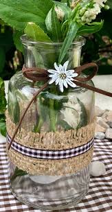 2 Vasen Oktoberfest Bayrisch Braun Tischdeko Jute Edelweiss Deko Tisch Dekorieren Oktoberfest Oktoberfest Deko
