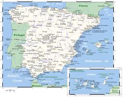 Detaillierte karte von straßen, städten und ferienorten auf einer interaktiven satellitenkarte spaniens. Landkarte Spanien Ubersichtskarte Weltkarte Com Karten Und Stadtplane Der Welt