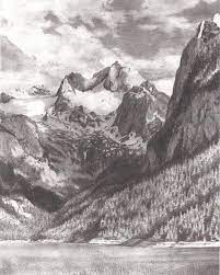 Pencil Drawings Mountains Pencildrawing2019 Strathmore bristol, plate finish, 8×10 tape.