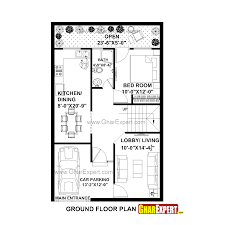 House Plan For 25 Feet By 40 Feet Plot Plot Size 111 Square Yards Gharexpert Com In 2020 House Plans How To Plan Ground Floor Plan