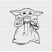 Baby Yoda Svg Baby Yoda Vector Baby Yoda Digital File Star Wars Svg Star Wars Vector The Mandalorian The Child Svg Star Wars Drawings Yoda Drawing Yoda Png