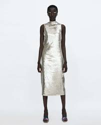 56 99 Usd Zara Super Stylish Silver Sequenced Midi Dress Sz S Bnwt Vintage Work Outfit Burton Autumn Denim Girl Pink Stylegram Ideas Girl Moda
