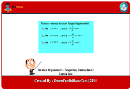 Contoh soal masalah yang melibatkan trigonometri. Turunan Trigonometri Pengertian Rumus Dan 11 Contoh Soal