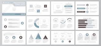 Set Of Gray And Blue Elements For Multipurpose Presentation Template