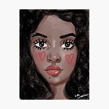 Black Cartoon Girl Photographic Prints for Sale