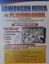 Penting syarat utama masuk kerja pabrik garment. Pt Daehan Global Akan Pindah Benarkah Sukabuminow Com