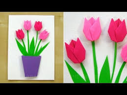 Basteln Mit Papier Blumen Selber Machen Diy Geschenke Basteln Tulpen Basteln Geschenkideen Tulpen Basteln Diy Geschenke Basteln Geschenke Basteln