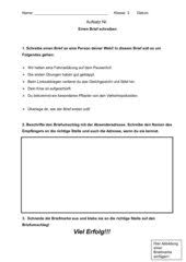 Inhaltlich ist ein persönlicher brief wie ein schriftliches gespräch zu verstehen. Deutsch Arbeitsmaterialien Klassenarbeit Test 4teachers De