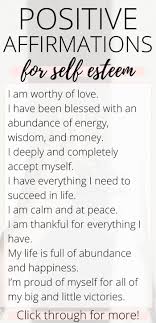 When i didn't value myself, it. 30 Daily Positive Affirmations For Self Esteem Motivation And Inspiration Rebekah Joan