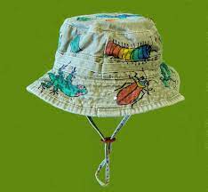 Bucket Hat With Chin Strap Hand Painted With Lizards And Bugs Bucket Hat Painting Painted Bucket Bucket Hat