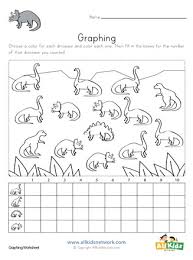 Color by math, pictogram, letters and more. Dinosaur Graphing Worksheet All Kids Network