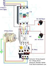 The start button is normally open and the stop button is normally closed. 3 Phase Contactor Wiring Diagram Start Stop Electrical Circuit Diagram Home Electrical Wiring Electrical Projects