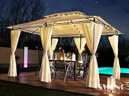 Ein komplettset aus dem hause toolport. Luxus Led Pavillon 3x4m Minzo Inkl Seitenwande Mit Led Beleuchtung Solarmodul Gartenpavillon Optional Mit M Gazebo Corner Garden Furniture Garden Canopy