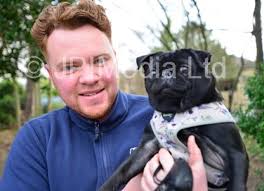 39344826-Declan Liddle with his dog Lula out for a stroll at Ward Jackson  Park, Hartlepool. Picture by FRANK REID